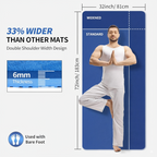 Durable yoga mat in exercise studio