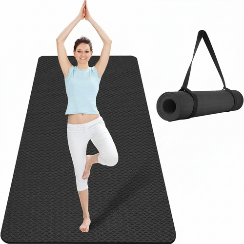 Eco TPE mat laid flat in studio