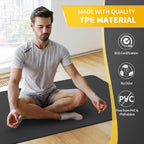 Oversized yoga mat in fitness setting
