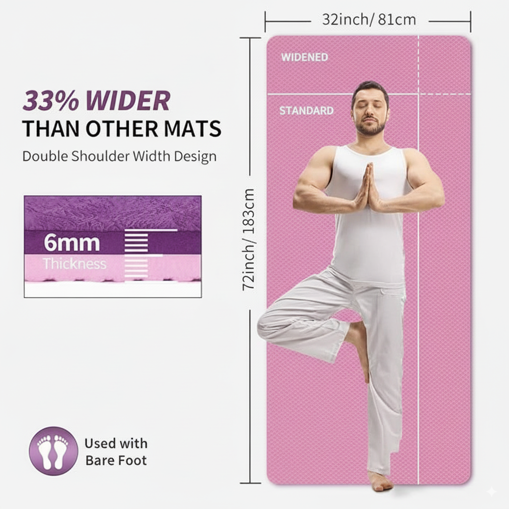 Portable mat rolled up in gym bag