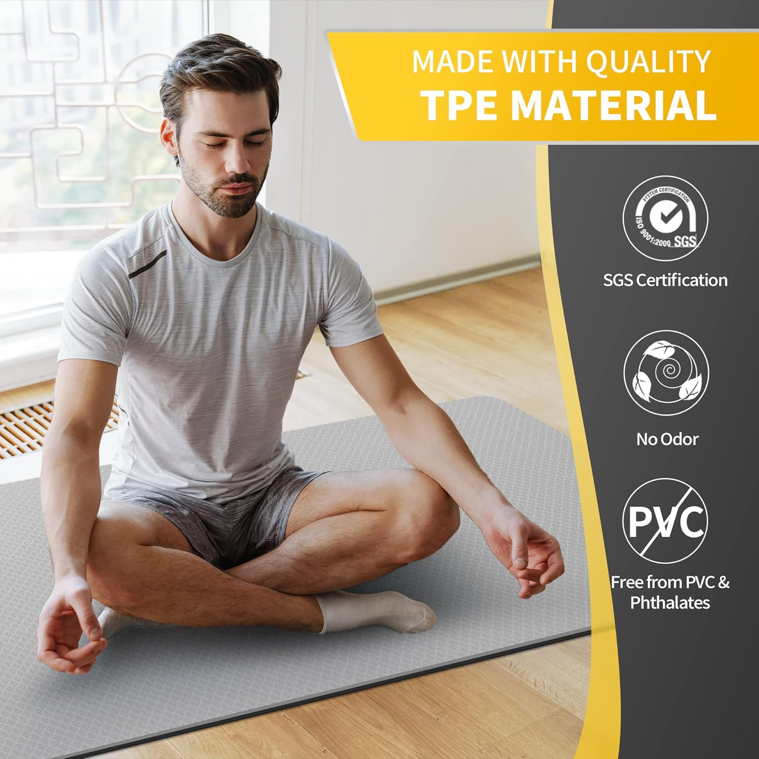 Rolled mat with secure carry strap