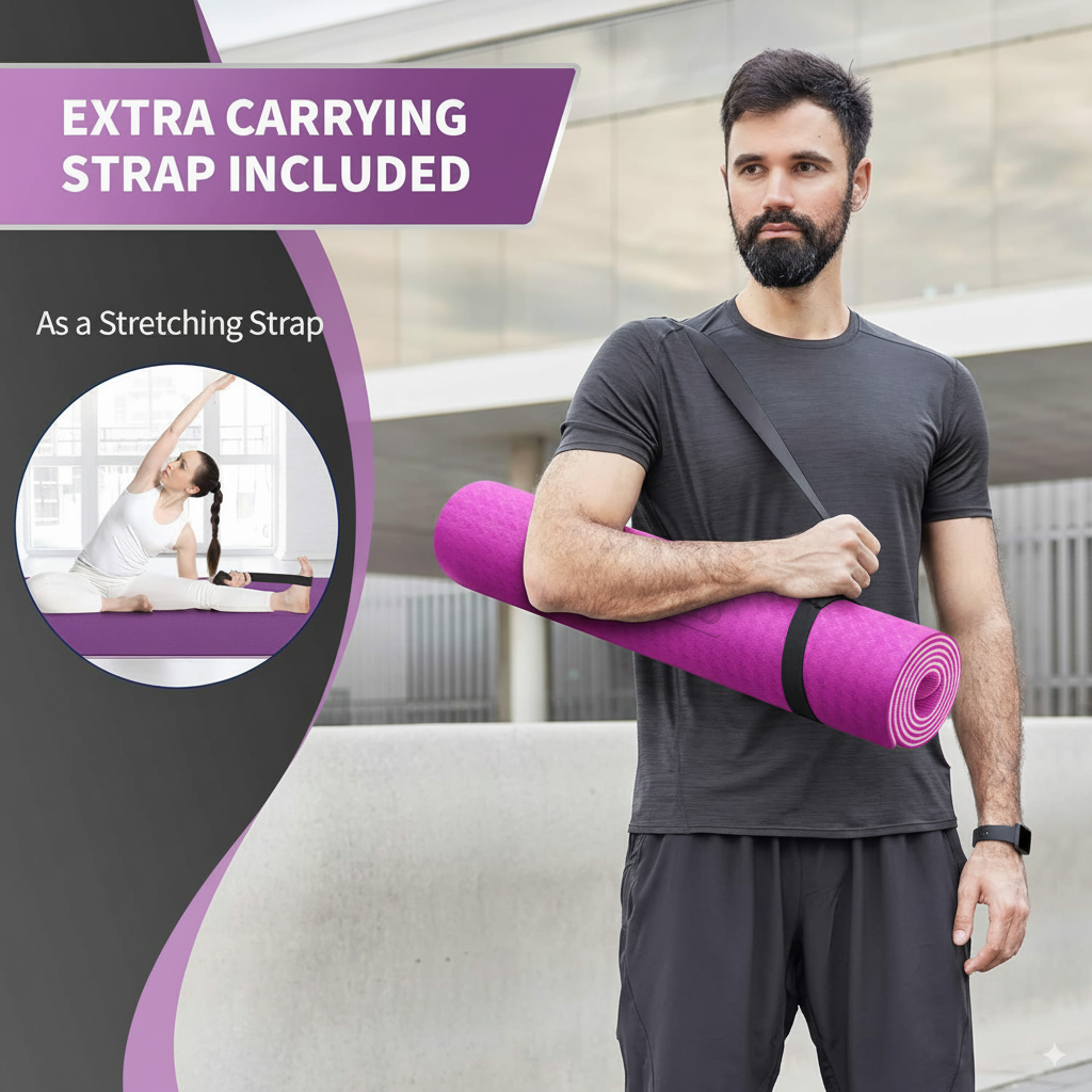 Thick mat cushioning knees and elbows