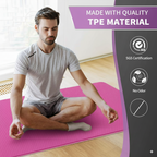 Yoga pose held on non-slip mat